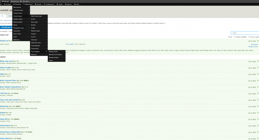pimp your drupal 8 admin menu/toolbar