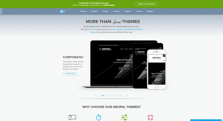 Themes by the morethanthemes.com team, Drupal Achieved